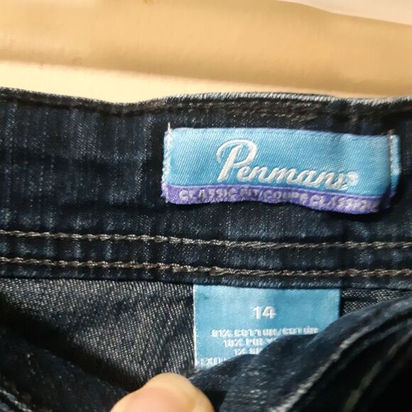 Pennars size 14 Womans Dark Wash Blue Jean Capris - Picture 11 of 13